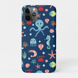Cute Ocean Sea Life Pattern iPhone 11 Pro Case