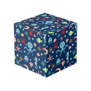 Cute Ocean Sea Life Pattern Cube