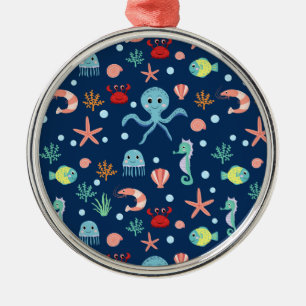 Cute Ocean Sea Life Pattern Metal Tree Decoration