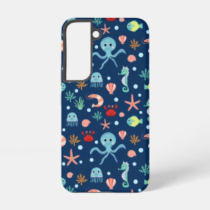 Cute Ocean Sea Life Pattern Samsung Galaxy Case