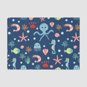 Cute Ocean Sea Life Pattern Tissue Paper