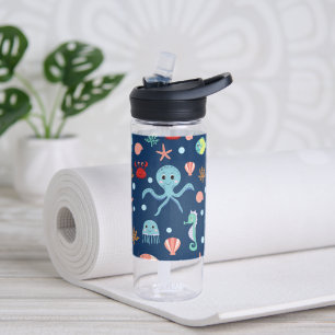 Cute Ocean Sea Life Pattern Water Bottle