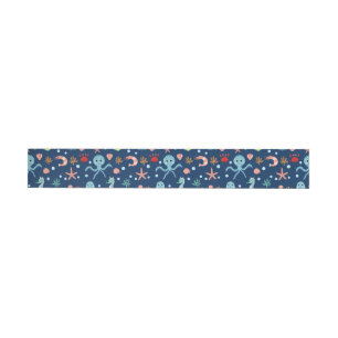 Cute Ocean Sea Life Pattern Wraparound Address Label
