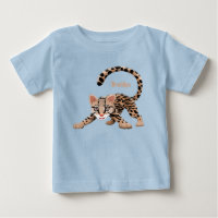 Cute ocelot cartoon illustration