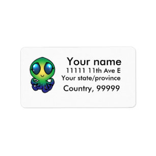 Cute Octo, Your name, 11111 11th Ave E, Your st... Label