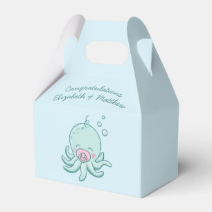 Cute Octopus Baby Shower Kawaii Pink Girl Favour Box