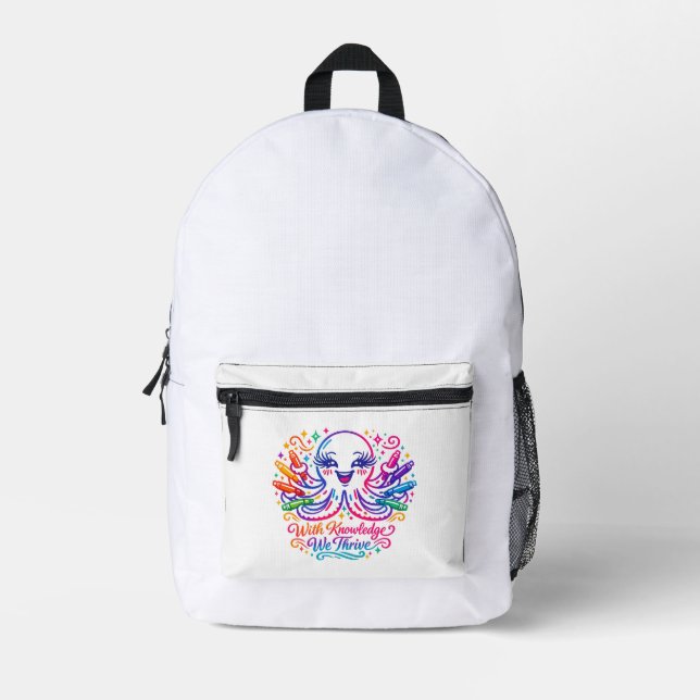 Cute Octopus Back to School Backpack (Front)