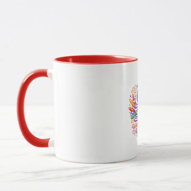Cute Octopus Back to School Coffee Mug (Left)