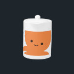 Cute Octopus Cartoon<br><div class="desc">A cute orange cartoon octopus.</div>