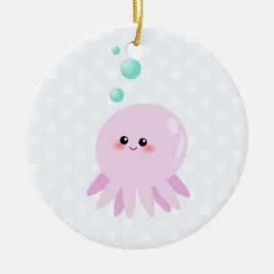 Cute octopus cartoon ceramic tree decoration