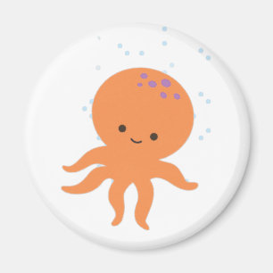 Cute Octopus Cartoon Magnet