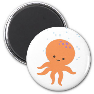 Cute Octopus Cartoon Magnet