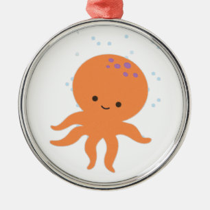 Cute Octopus Cartoon Metal Tree Decoration