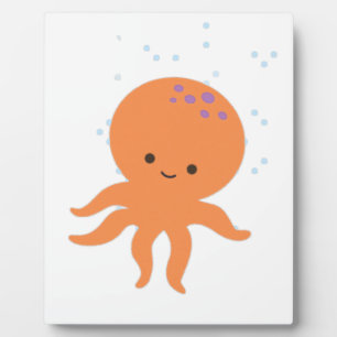 Cute Octopus Cartoon Plaque
