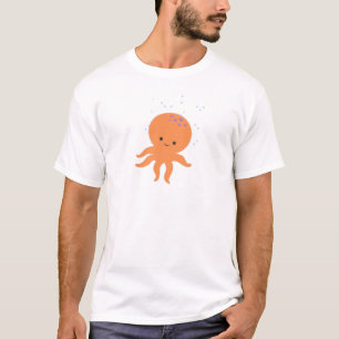 Cute Octopus Cartoon T-Shirt