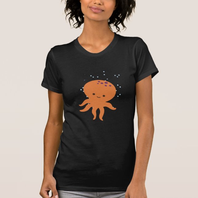 Cute Octopus Cartoon T-Shirt (Front)