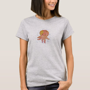 Cute Octopus Cartoon Watercolor T-Shirt