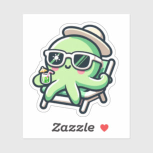 Cute Octopus Custom-Cut Vinyl Stickers