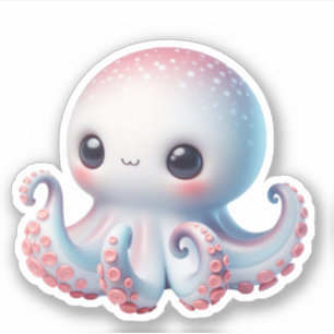 Cute Octopus Custom-Cut Vinyl Stickers