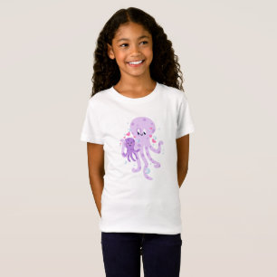 Cute Octopus Mum Drawing Art T-Shirt