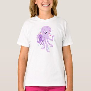 Cute Octopus Mum Drawing Art T-Shirt