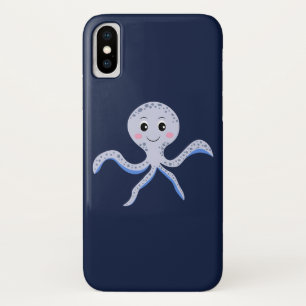Cute Octopus Pattern iPhone X Case