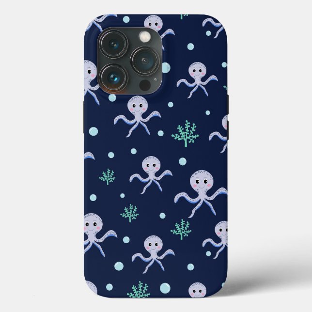 Cute Octopus Pattern Case-Mate iPhone Case (Back)