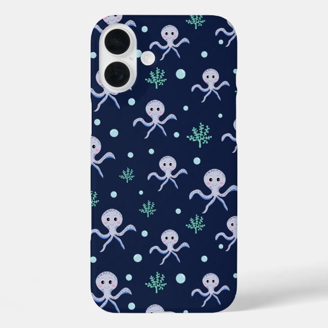 Cute Octopus Pattern Case-Mate iPhone Case (Back)