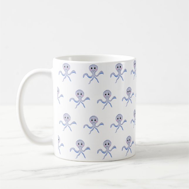 Cute Octopus Pattern Coffee Mug (Left)