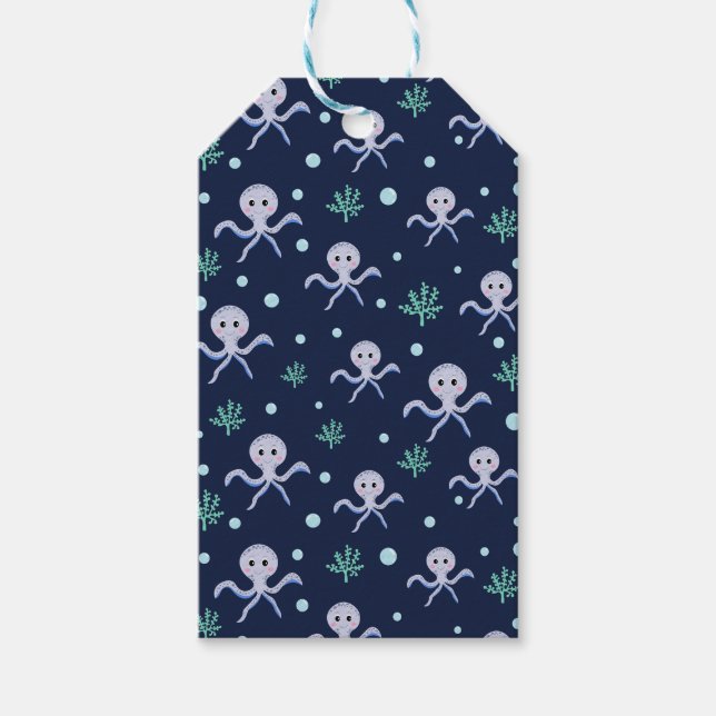 Cute Octopus Pattern Gift Tags (Front)