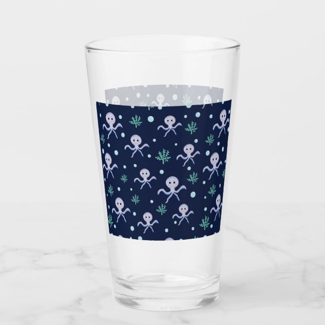 Cute Octopus Pattern Glass (Front)