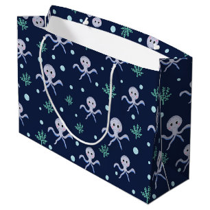Cute Octopus Pattern Large Gift Bag