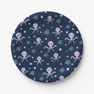 Cute Octopus Pattern Paper Plate