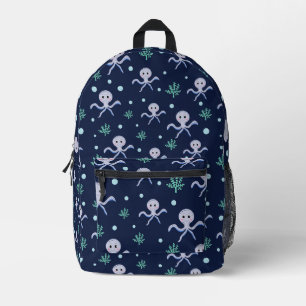 Cute Octopus Pattern Printed Backpack
