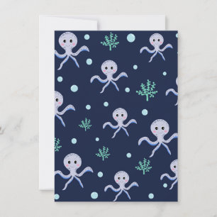 Cute Octopus Pattern Save The Date