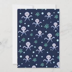 Cute Octopus Pattern Save The Date
