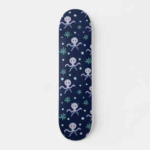 Cute Octopus Pattern Skateboard
