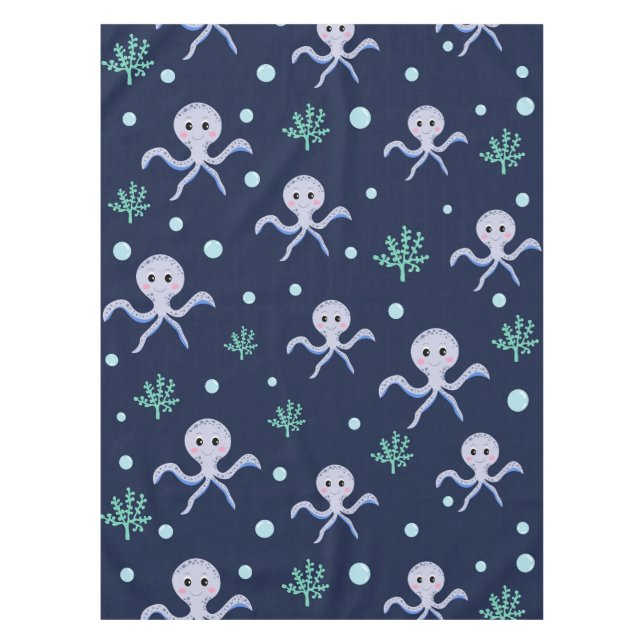 Cute Octopus Pattern Tablecloth (Front)