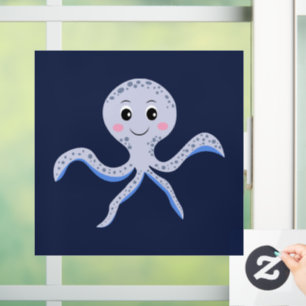 Cute Octopus Pattern Window Cling