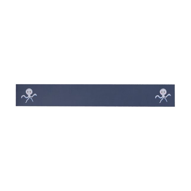 Cute Octopus Pattern Wraparound Address Label (Individual)