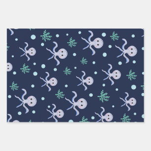 Cute Octopus Pattern Wrapping Paper Sheet