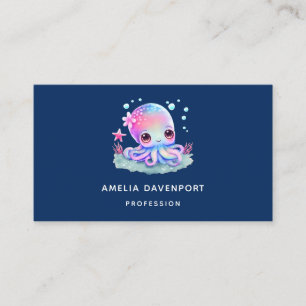 Cute Octopus Sea Creature Business Card