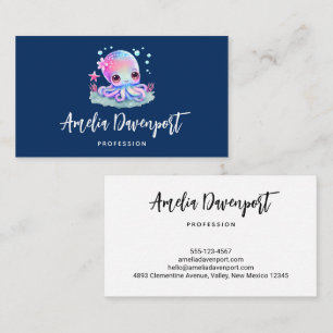Cute Octopus Sea Creature Business Card