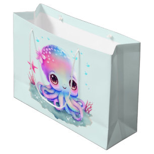 Cute Octopus Sea Creature Large Gift Bag
