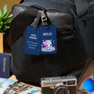 Cute Octopus Sea Creature Luggage Tag