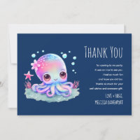 Cute Octopus Sea Creature Thank You