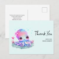 Cute Octopus Sea Creature Thank You