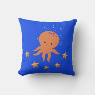 Cute Octopus Starfish Cartoon Cushion