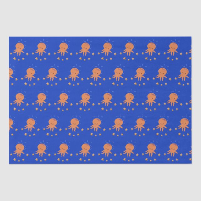 Cute Octopus Starfish Cartoon Tissue Paper (Front)