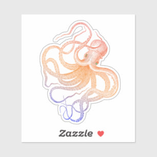 Cute octopus vintage illustration